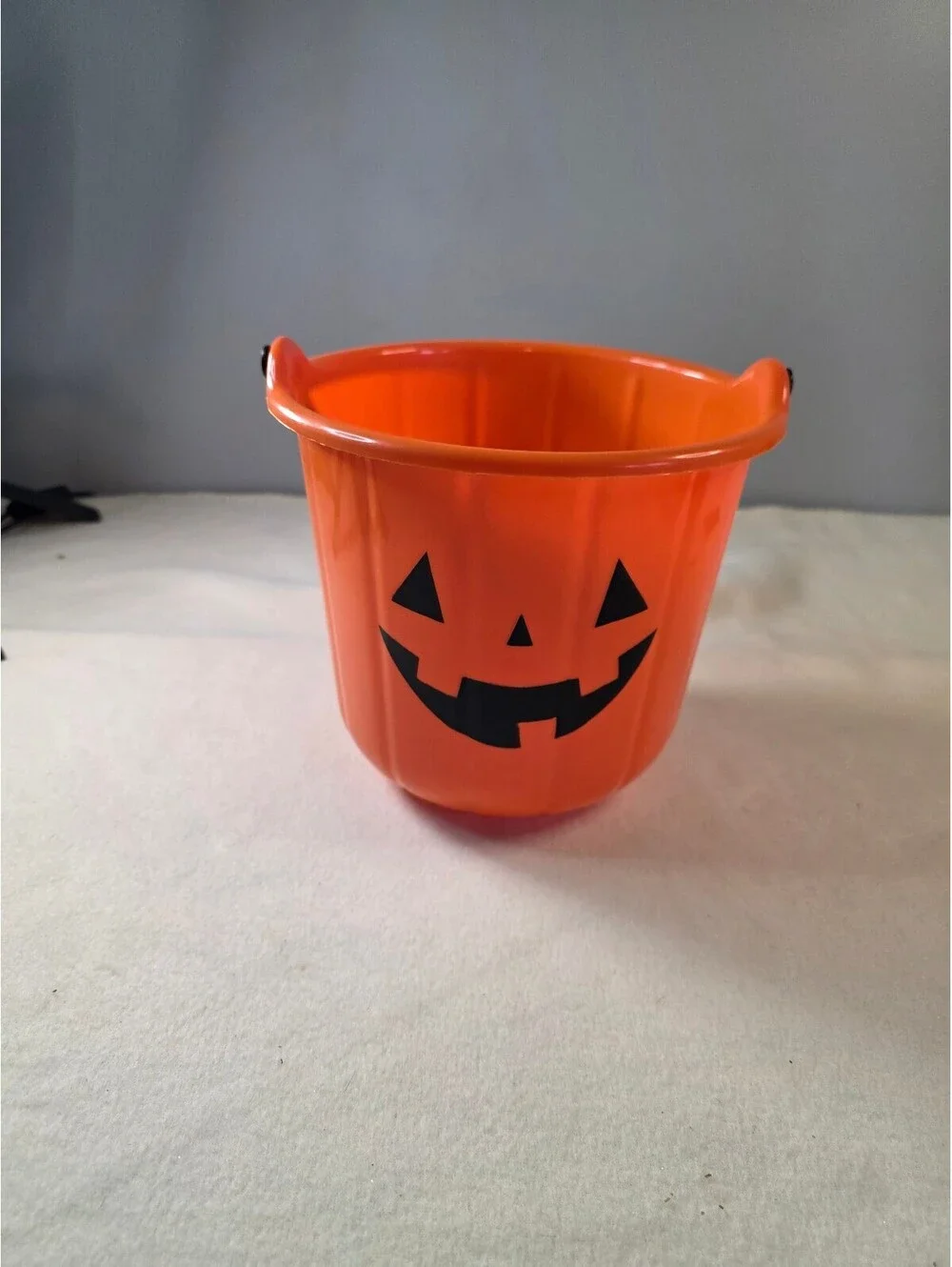 Vintage 1980s Halloween Jack O Lantern Pumpkin Candy Bucket Trick or Treat Pail
